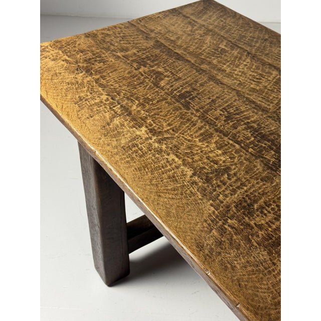 Belgian monastery table 280cm. Originally from belgium. Rustic farmhouse dining table. Made of solid oak. Mid-to-late 20th...