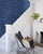 Contemporary Sample - Schumacher Hix Embroidered Sisal Wallpaper in Blue For Sale - Image 3 of 5