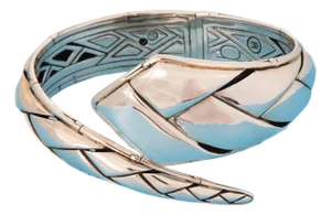 John Hardy Planted Bamboo Sterling Silver Fancy Bypass Flex Bracelet