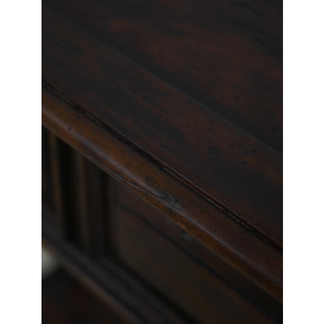 Theodore Alexander Mahogany 2 Tier 2 Drawer Console Table For Sale - Image 9 of 18