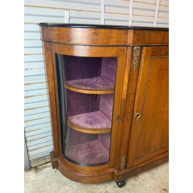 Beautiful 19th Century Inlay Walnut Credenza For Sale - Image 12 of 12