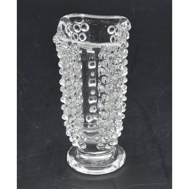 Mouthblown bugnato crystal Murano glass vase. Attribuited to Ercole Barovier for Barovier & Toso. An incredible Italian...