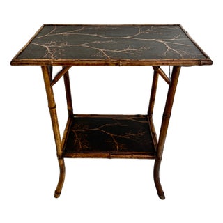19th C Aesthetic Movement Burnt Bamboo Side Table For Sale