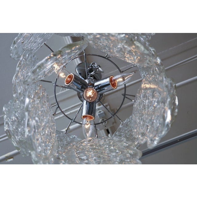 Glass Vintage Murano Mazzega Glass Pretzel Pendant Chandelier 1970's Italy For Sale - Image 7 of 9