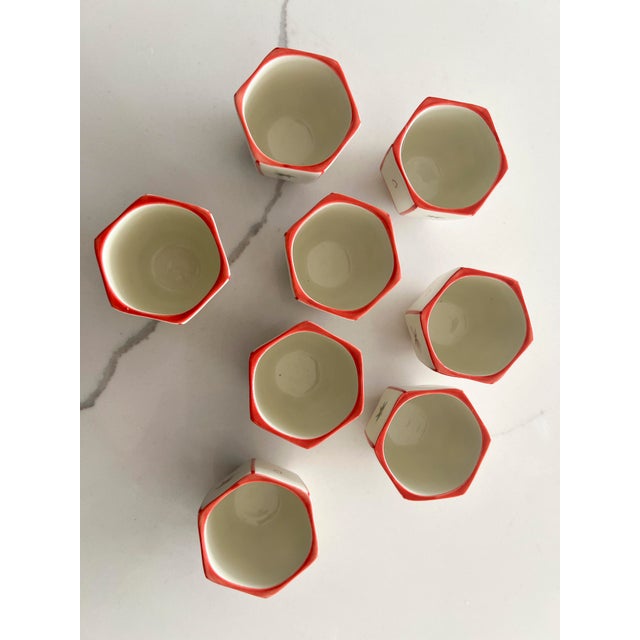 1970s Charming Vintage Saki Cups - Set of Eight For Sale - Image 5 of 11
