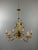 Gilded Metal Chandelier, Italy, 1950 For Sale - Image 3 of 12