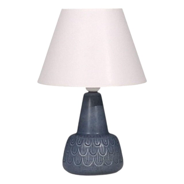 1960s Mid-Century Modern Søholm Stentøj, Table Lamp, Light Blue Stoneware For Sale