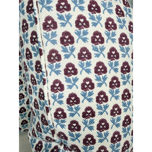 Pierre Frey Pierre Frey "Chalfont" in Petunia 22" Pillows-a Pair For Sale - Image 4 of 4