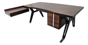Ico Parisi Rosewood Desk for Mim, Italy, Circa 1958