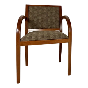 Geiger Brickel Arm Chair With Woven Wood Back