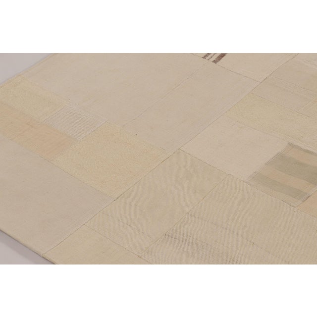Vintage Turkish Patchwork Rug in Beige & Pastel Geometric Design - Rug & Kilim For Sale In New York - Image 6 of 10
