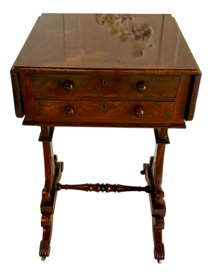 Antique William IV Rosewood Lamp Table, 1830s