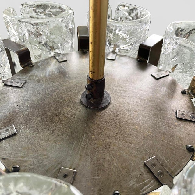 Italian Modern Glass Chandelier from Mazzega, 1970s For Sale - Image 9 of 13