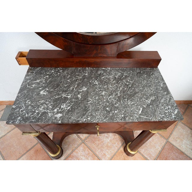 Antique Empire Mahogany Dressing Table, France, Early 19th Century For Sale - Image 5 of 6