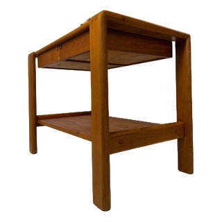 Teak Side Table with Drawers and Shelf, Denmark For Sale