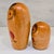 Mid-Century Modern Vintage Hand‑Painted Kokeshi Doll Pair – Autumn Leaf Motif For Sale - Image 3 of 9