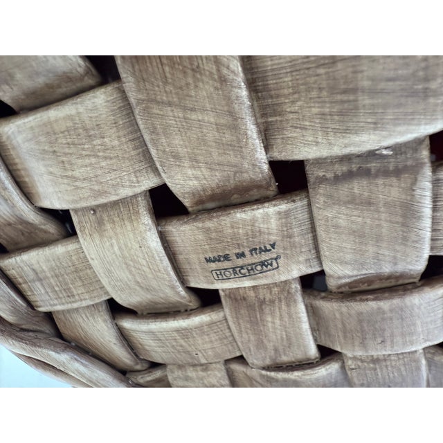 Italian Vintage Italian Ceramic Fruit and Vegetable Basket Centerpiece For Sale - Image 3 of 3