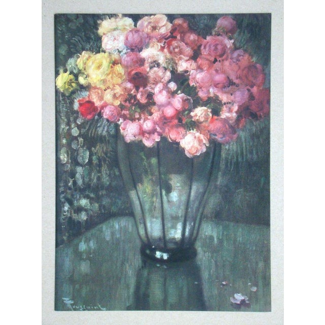Fernand Toussaint (1873-1968) Fleurs, 1930 Héliogravure in 4 colors on art printing paper. Signed in the plate at the...