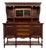 Antique English Carved Walnut Mirror-Back Sideboard, 1900s For Sale