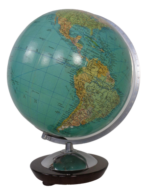 Vintage Illuminated Glass Globe by Paul Oestergaard for Columbus, 1960s