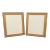 Pair of Vintage Italian Gold Wood Picture Frames Under Glass For Sale