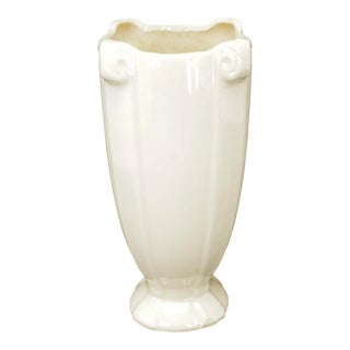 White McCoy Art Deco Vase Circa 1940 For Sale