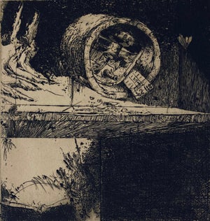 Robert A. Birmelin, Speedometer, American Modernist Abstract Etching