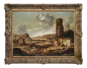 Daniel Van Heil, Landscape of Upper Lazio, 1600s, Oil on Board
