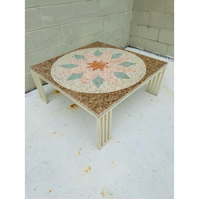 1960s Handmade Tile Top Coffee Table For Sale - Image 5 of 11