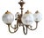 Antique Louis XV French Gilt Bronze Figural Chandelier with 6 Etched Globes, 1890 For Sale