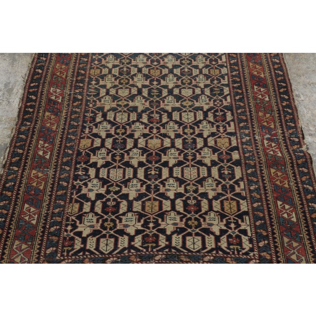 Brown Vintage Turkish Anatolian Rug With Geometric Lattice Design - Rug & Kilim For Sale - Image 8 of 9