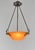 Daum & Majorelle French Art Deco Pendant Light 1920s - Orange Glass & Wrought Iron For Sale - Image 6 of 13