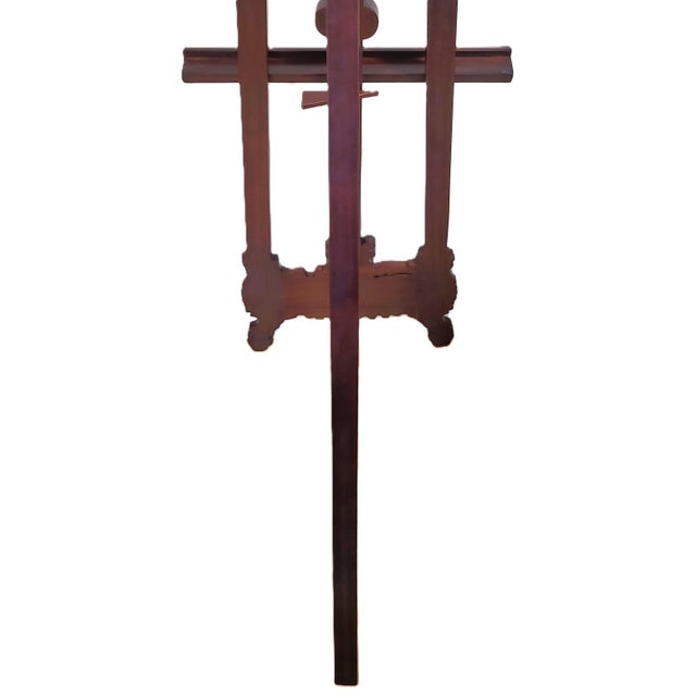 Vintage American 20th C Carved Mahogany Baroque Revival Easel Floor Display Stand For Sale - Image 15 of 15