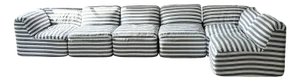 Striped Modular Sofa, 1980s, Set of 6