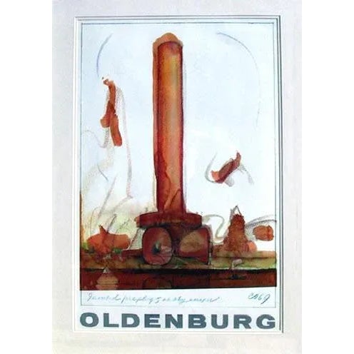 Monumental Sculpture Poster, Claes Oldenburg For Sale