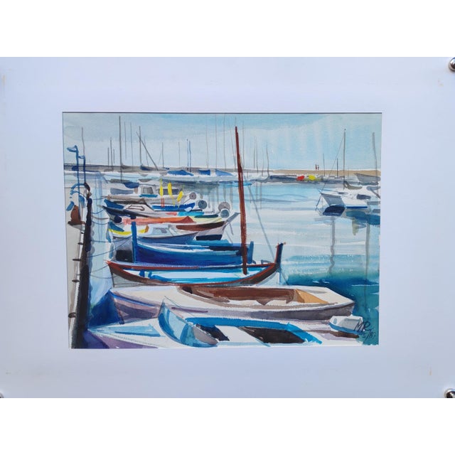 Watercolor by Michel Roubille, 1987. Nephew of the renowned Auguste Jean-Baptiste Roubille, he inherited his uncle's...