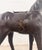 Chocolate Vintage Leather Horse W/Saddle Statue 30” W For Sale - Image 8 of 13