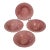 Vintage Bordallo Pinheiro Majolica Basketweave Leaves Pink Salad Bowls-Set of 4 For Sale