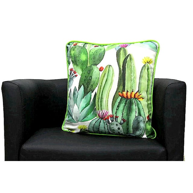 Textile Pierre Frey Style Watercolor Botanical & Floral Reversible Linen Pillow Cover With Piping - a Pair For Sale - Image 7 of 13