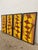 Mid-Century Modern Vintage Mid-Century Modern Geometric Wall Panels, Set of Four, Orange and Yellow Abstract Wall Art For Sale - Image 3 of 10
