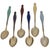 1950s Gustav Hellstrøm Norway Sterling Guilloché Enamel Vermeil Demitasse Spoons, Set of 6 in Original Case For Sale - Image 11 of 11