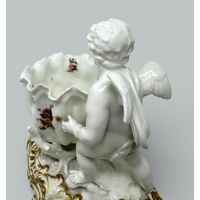 Antique English Moores Brothers Porcelain Blanc De Chine Cherub Centerpiece 19Ct For Sale - Image 6 of 8