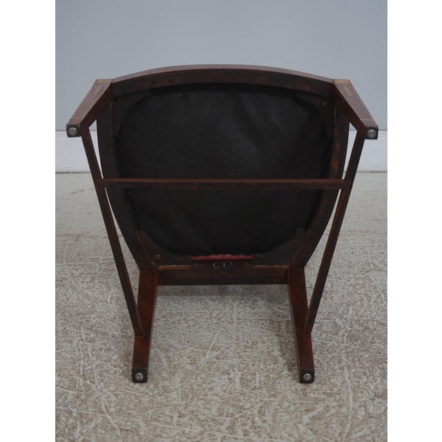 Pair of Vintage Mahogany Federal Style Inlaid Shield Back Chairs For Sale - Image 18 of 18