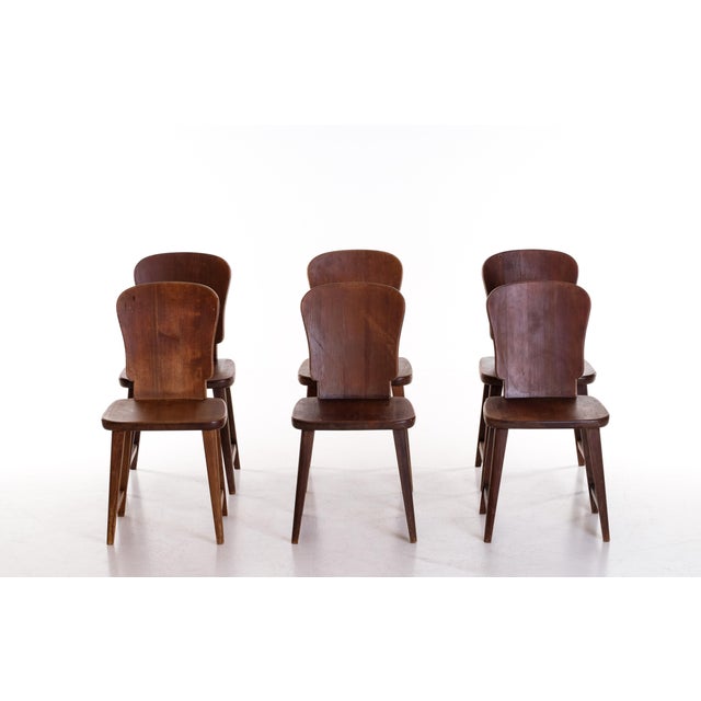 Swedish Pine Chairs, 1940s, Set of 6 For Sale - Image 3 of 8