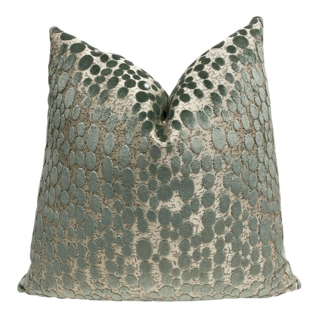 Sea Glass Velvet Decorative Throw Pillow Cover For Sale