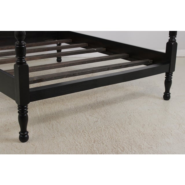 Ralph Lauren King Size Black Plantation Poster Bed For Sale - Image 11 of 16