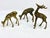 Hollywood Regency Vintage Late 20th Century Brass Deer Statues - A Set of 3 For Sale - Image 3 of 9