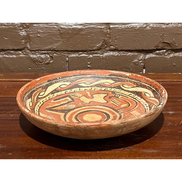 Antique Pre-Columbian Gran Nicoya Polychrome Terracotta Bowl Restored For Sale In San Francisco - Image 6 of 9