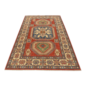 Kazak Rug 8'3'' X 11'3'' Red Wool Tribal Hand-Knotted Oriental Carpet