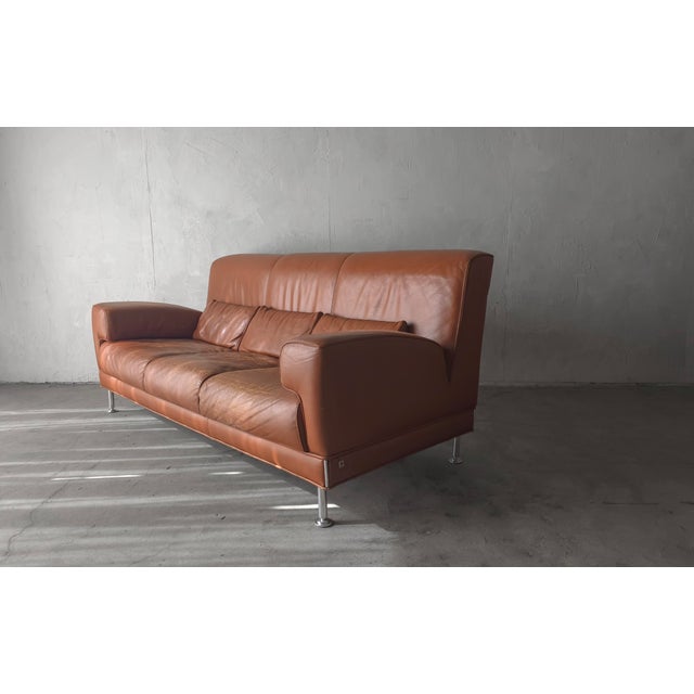 1990s Vintage Leather Sofa For Sale - Image 4 of 13